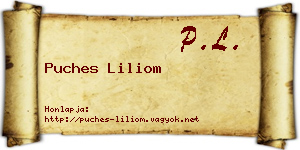 Puches Liliom névjegykártya